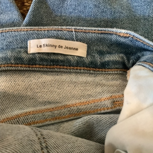 Women’s Petite Frame Denim Blue Skinny Jeans High-Rise Size 24 - Picture 9 of 12